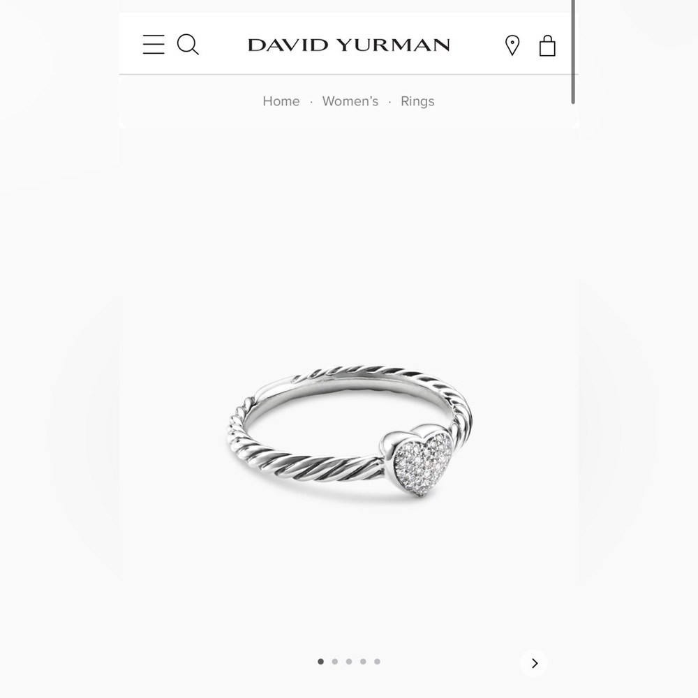 David Yurman Heart Diamond Ring